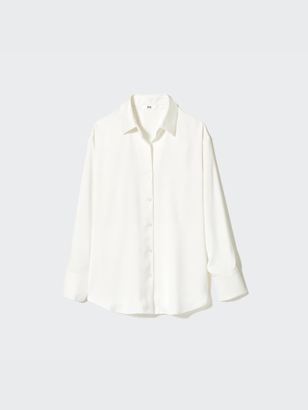 Satin Long-Sleeve Blouse