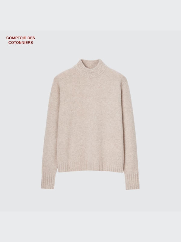 Kaschmir Pullover mit hohem Kragen