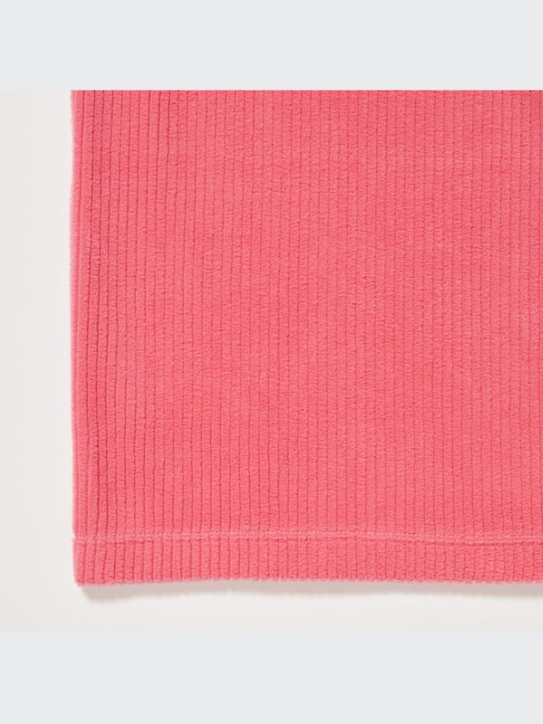 Ribbed Fleece High Neck Long-Sleeve T-Shirt