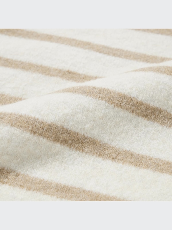 Souffle Yarn Striped Long-Sleeve Sweater