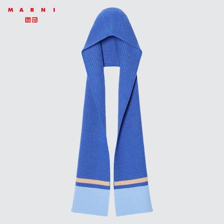 Marni Popcorn Knitted Hooded Scarf