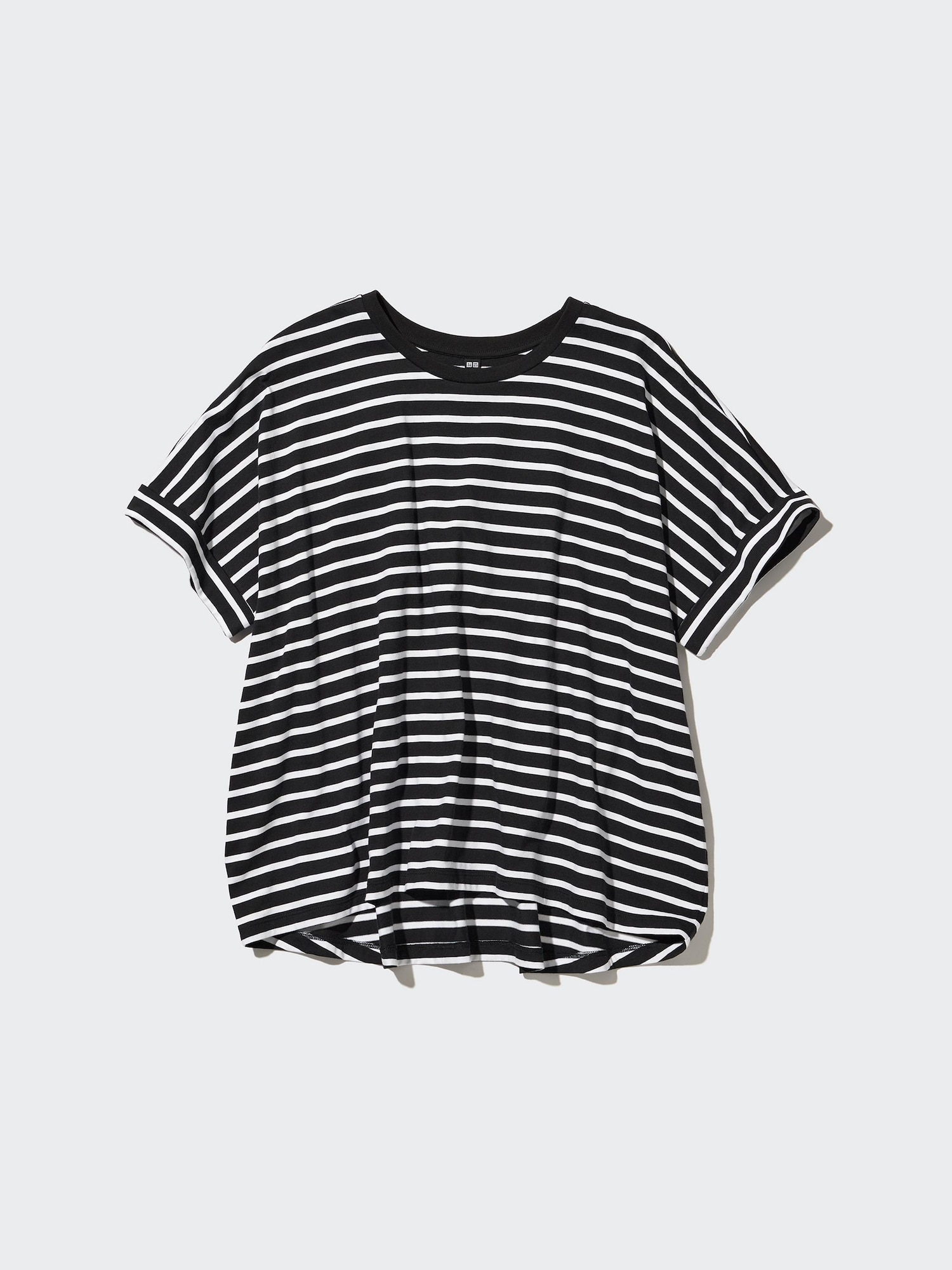 [ ] Easy Fit Stripe Short-Sleeved T-Shirt★人気★ WOMEN'S COTTON OVERSIZED SHORT SLEEVE STRIPED T-SHIRT