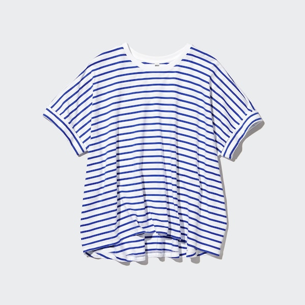 Cotton Oversized Short-Sleeve Striped T-Shirt | UNIQLO US