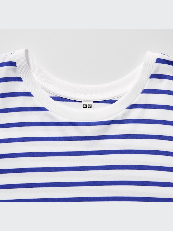 Cotton Oversized Short-Sleeve Striped T-Shirt