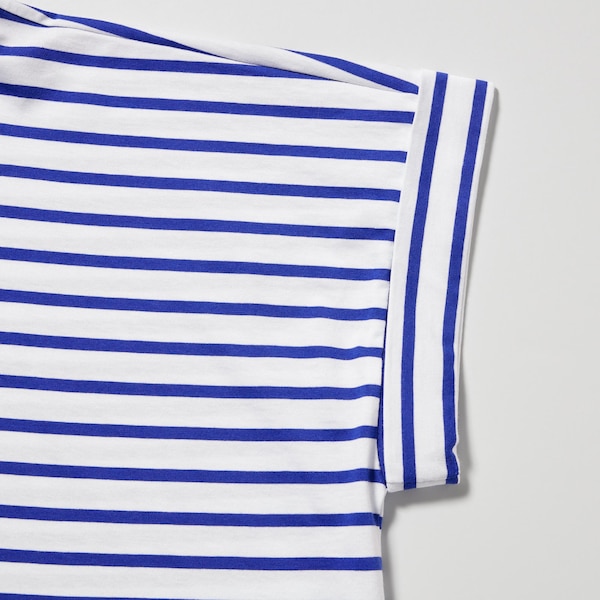Cotton Oversized Short-Sleeve Striped T-Shirt | UNIQLO US