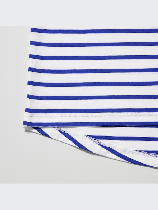 Cotton Oversized Short-Sleeve Striped T-Shirt