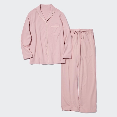 Girls Thermal Pajama Top and Pants - Hot Pink