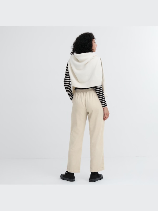Pantalon Relax 7/8ème en Velours Côtelé