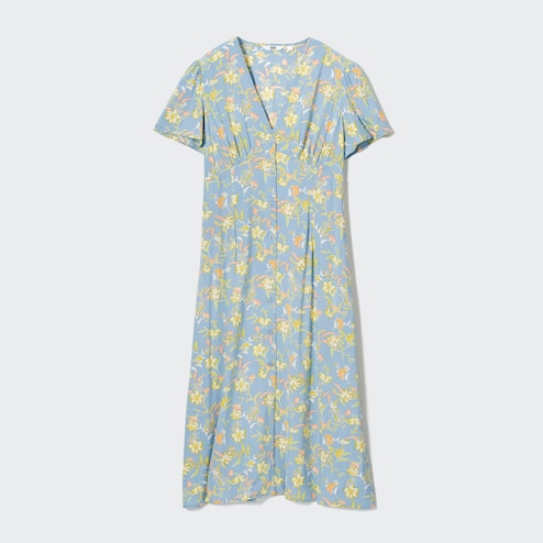 Lantern Short Sleeve Floral Maxi Dress — YELLOW SUB TRADING