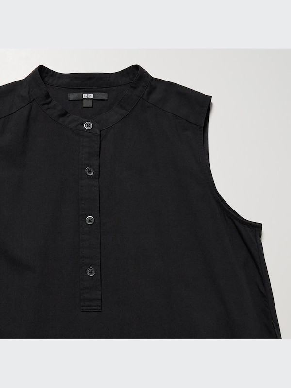 SLUB COTTON SLEEVELESS DRESS