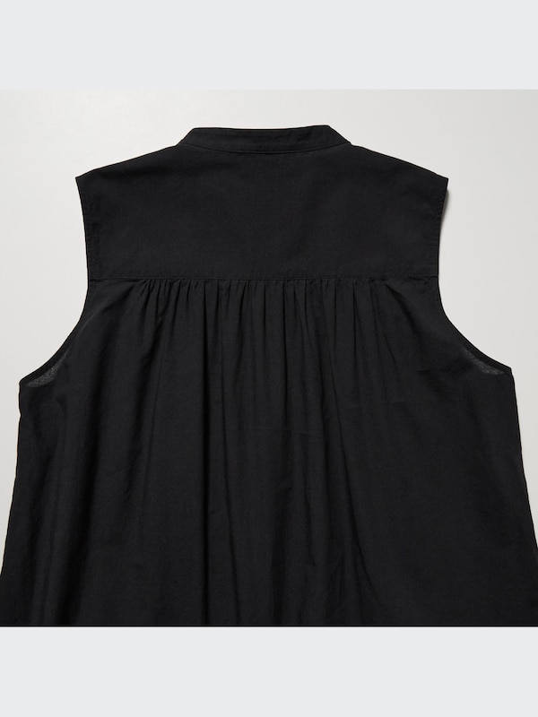 SLUB COTTON SLEEVELESS DRESS
