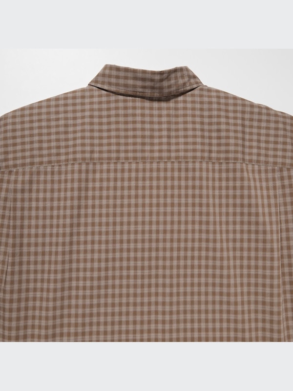 U Oversized Checked Long-Sleeve Shirt