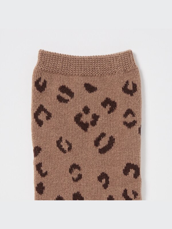 Kids Leopard Print Regular Socks (Three Pairs)
