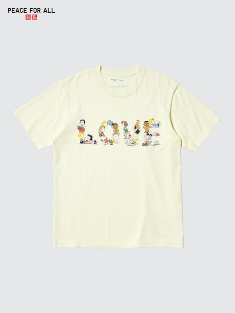 Uniqlo - T-Shirt Peace For All Peanuts - Jaune - Xl