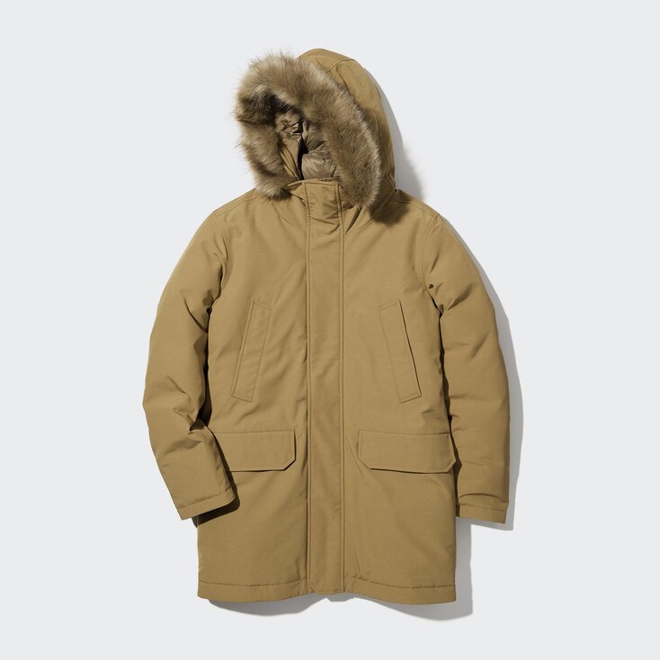 Uniqlo Poliéster Abrigo Plumas Híbrido Ultracálido - Beige - 3XL