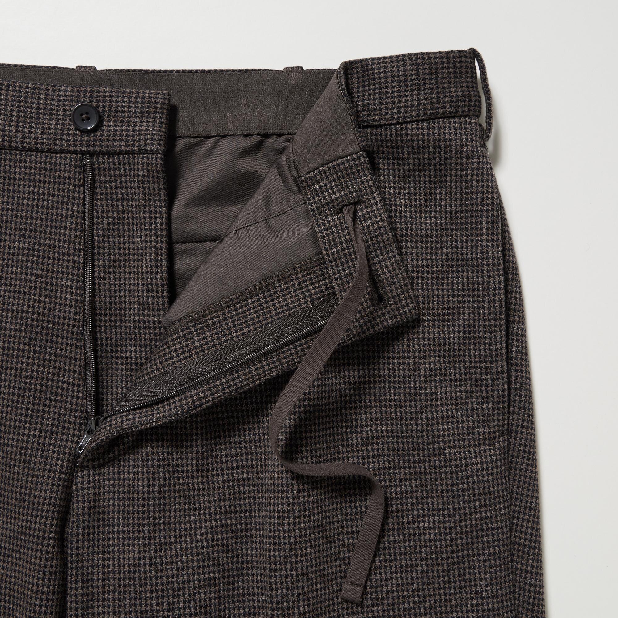 Smart Houndstooth Ankle Length Trousers | UNIQLO GB