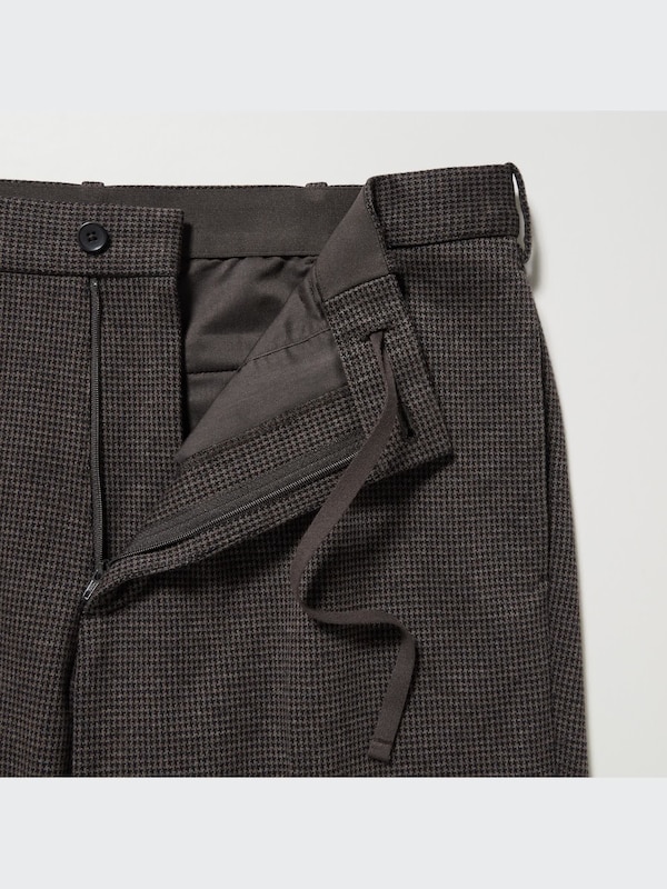 Smart Houndstooth Ankle Length Trousers