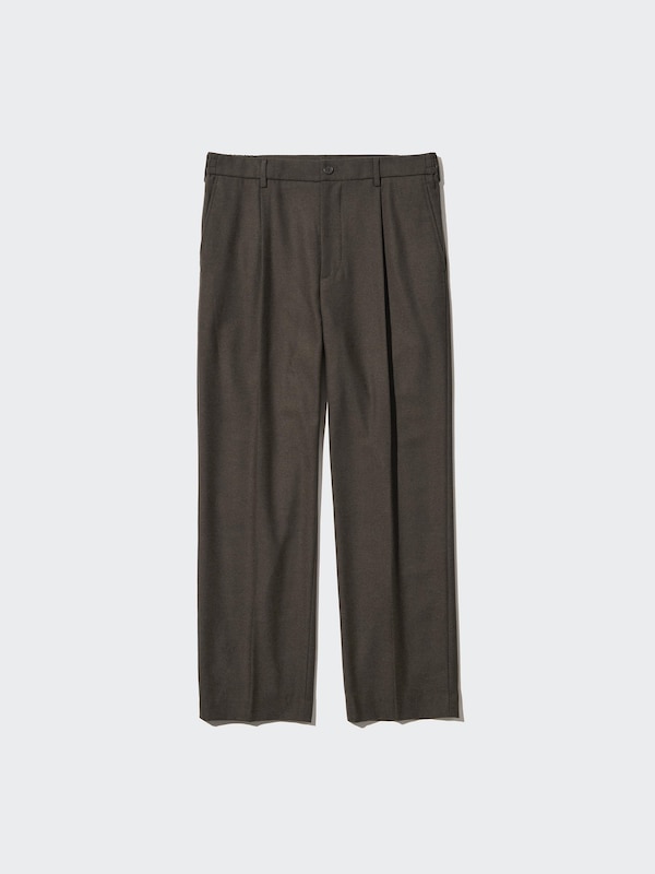 Pleated Wide Pants (brushed twill)