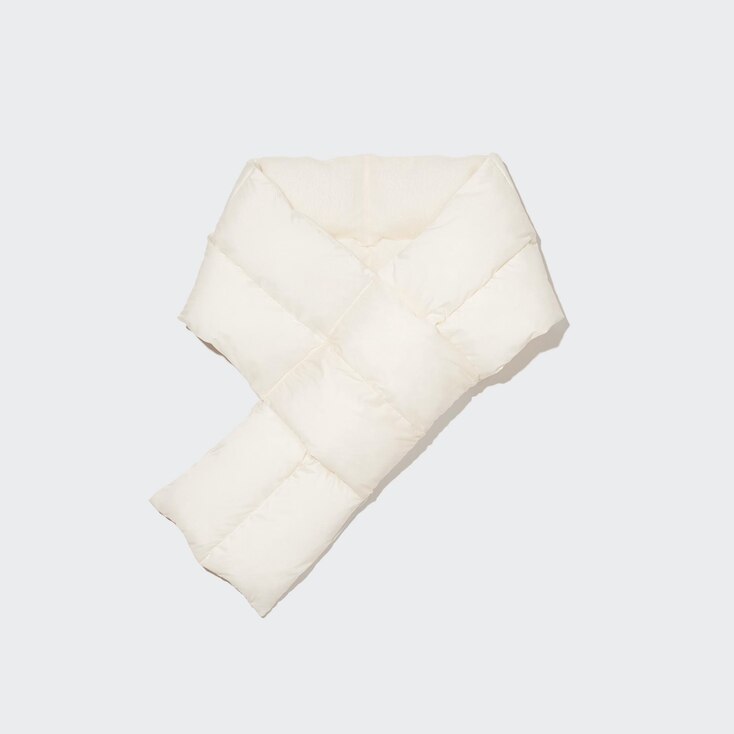 Uniqlo HEATTECH Bufanda Térmica Acolchada Forrados - Blanco Hueso - One Size