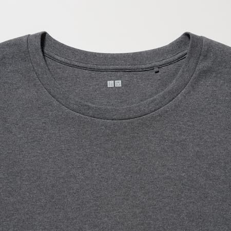 Smooth Cotton Stretch Crew Neck Long Sleeved T-Shirt | UNIQLO GB