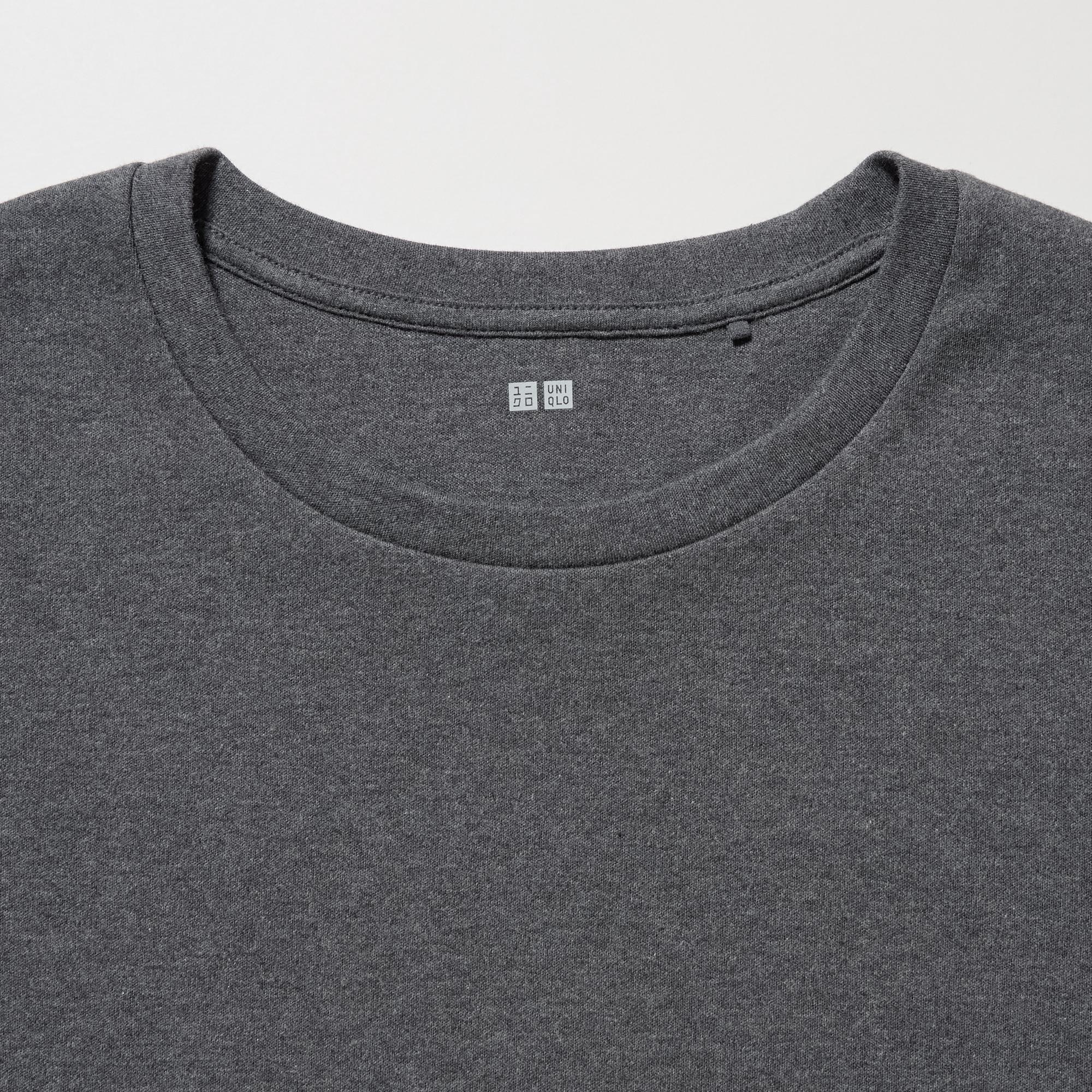 Smooth Cotton Stretch Crew Neck Long Sleeved T-Shirt | UNIQLO GB