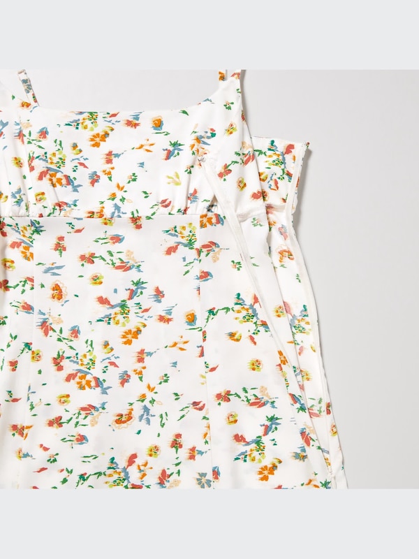 Printed Front Slit Camisole Dress