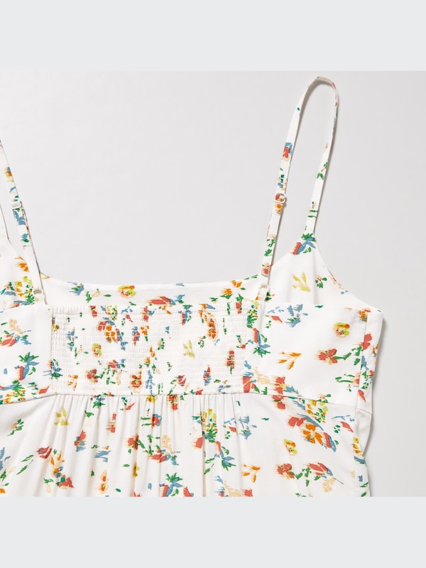 Printed Front Slit Camisole Dress