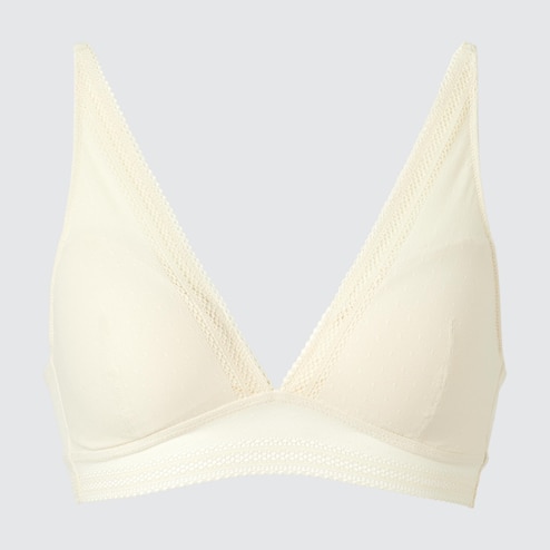 Wireless floral lace bra in white Daily Dentelle