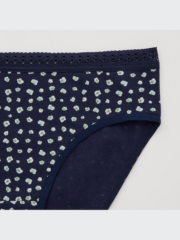 Mid Rise Flower Print Briefs