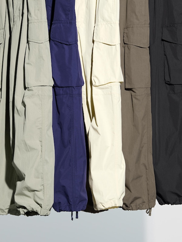 Wide Parachute Cargo Pants