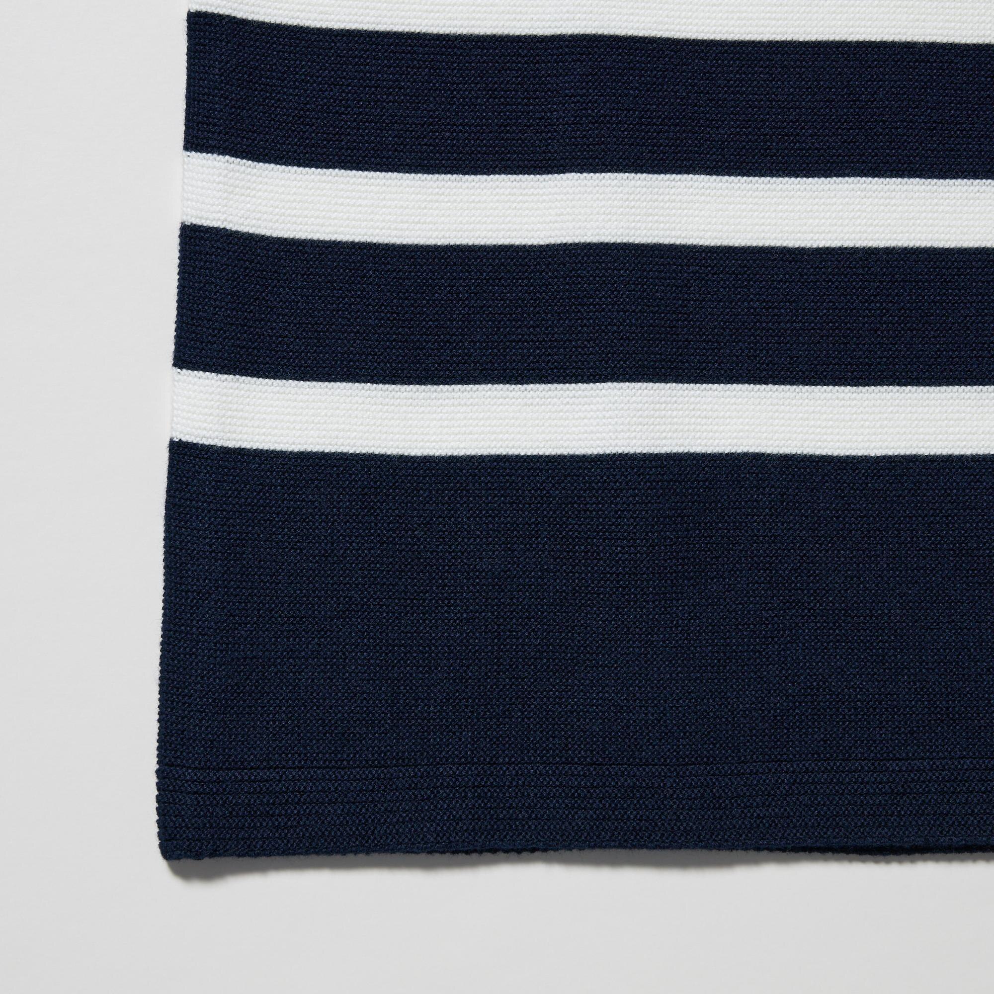 3D Knit Seamless Cotton Striped Crew Neck Jumper | UNIQLO