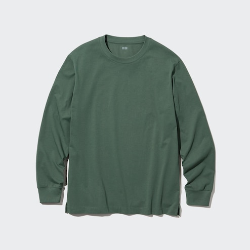 UNIQLO HAUL] Men's AIRism Cotton Long Sleeve T-Shirt Review