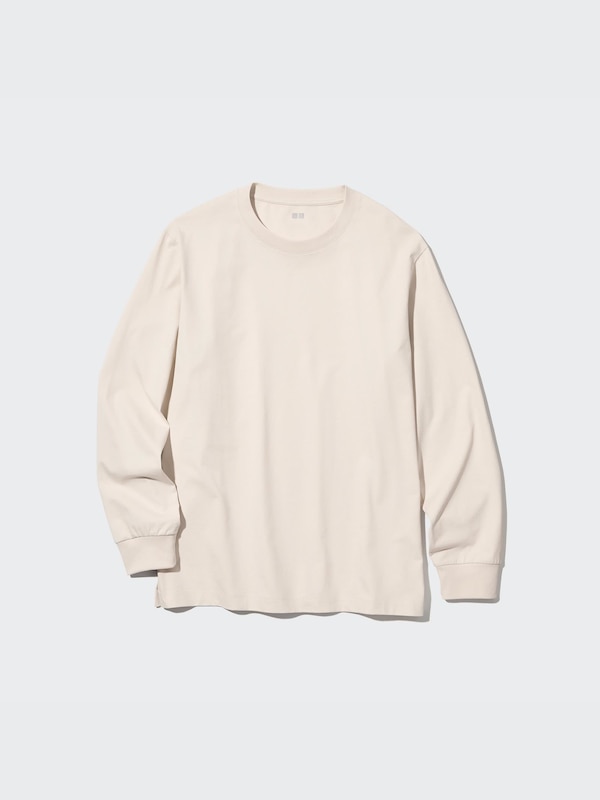 AIRism Cotton UV Protection Crew Neck Long-Sleeve T-Shirt