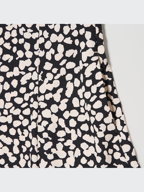Printed V-Neck Short-Sleeve Mini Dress