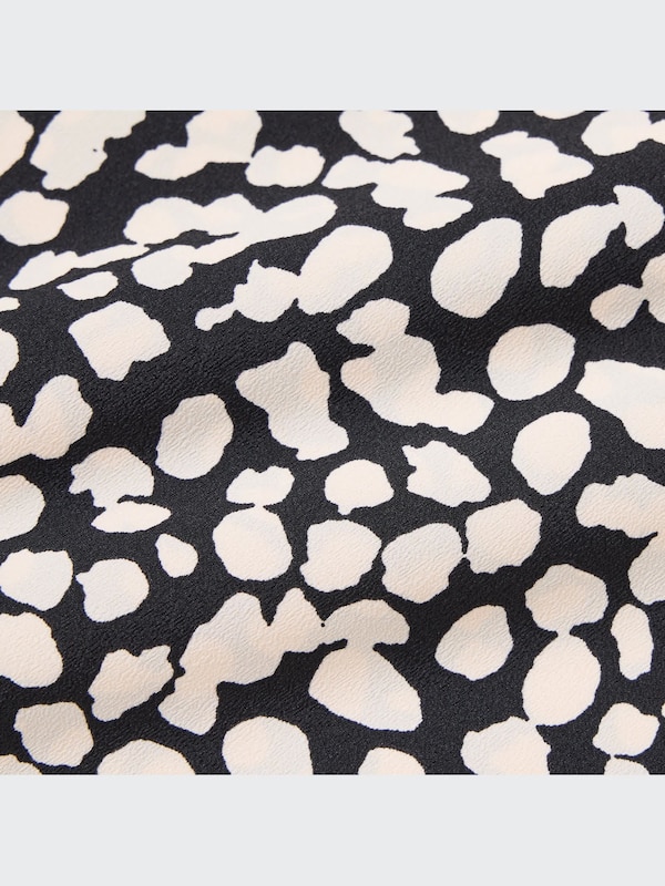 Printed V-Neck Short-Sleeve Mini Dress