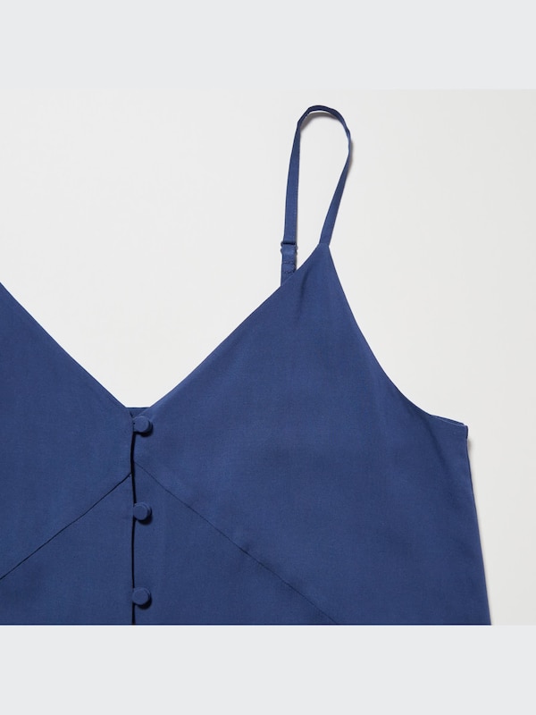 Button Down Camisole Flare Dress