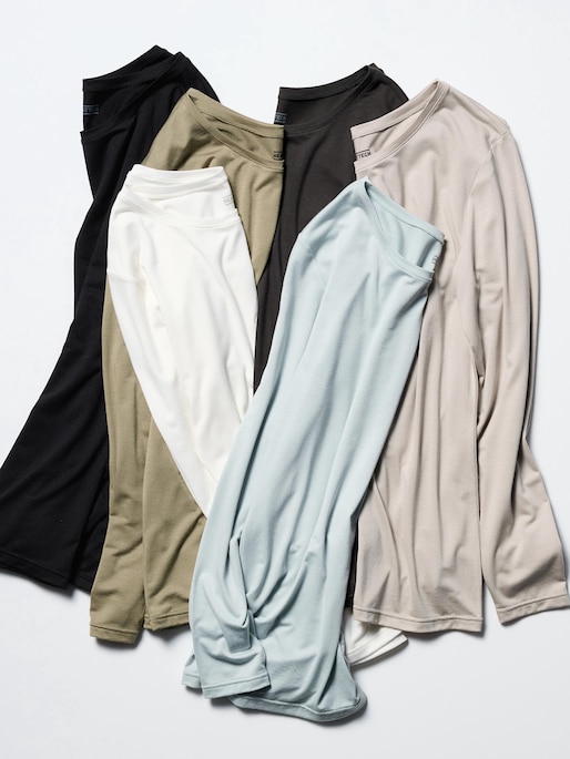 HEATTECH Crew Neck Long Sleeve T-Shirt