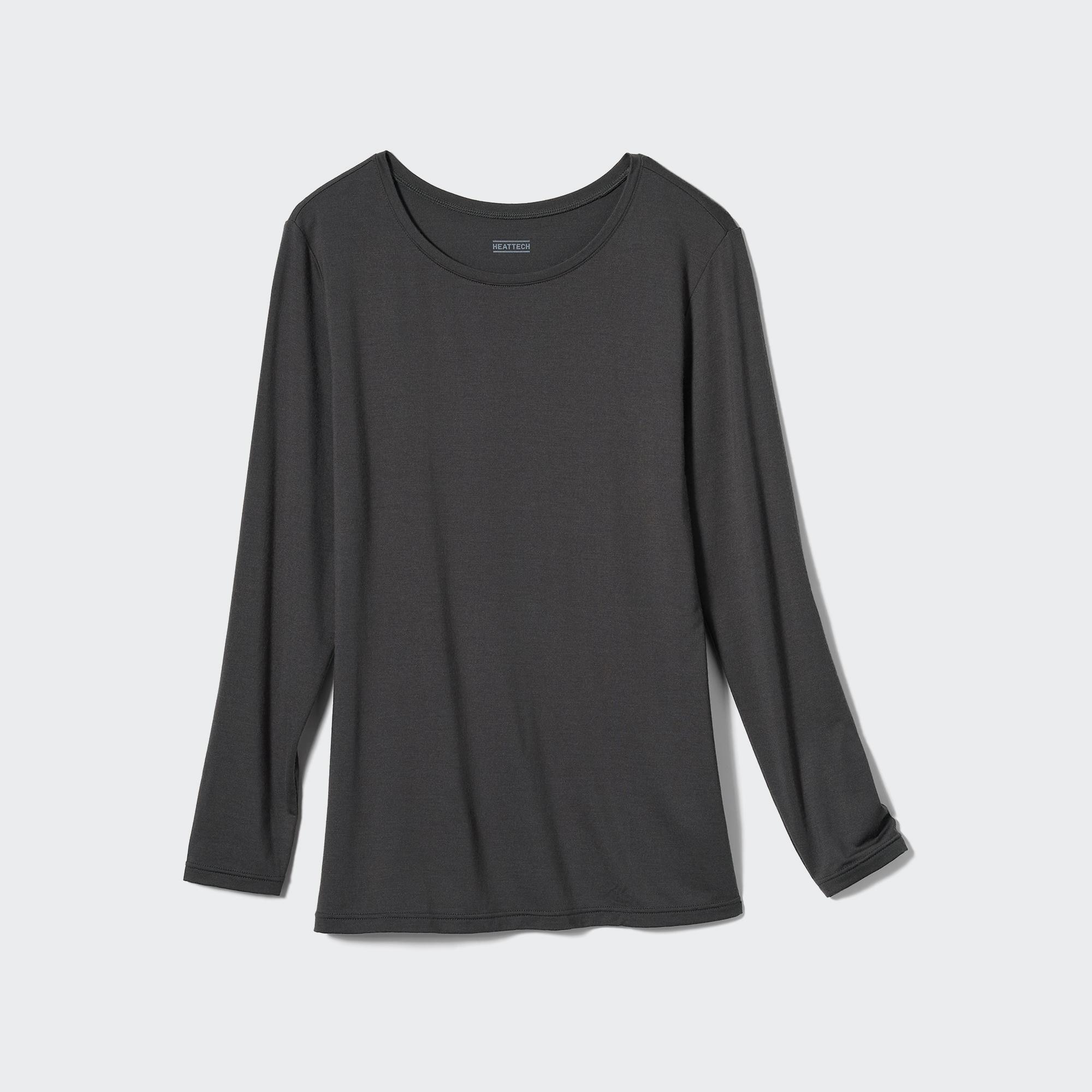 WOMEN S HEATTECH CREW NECK LONG SLEEVE T SHIRT UNIQLO AU