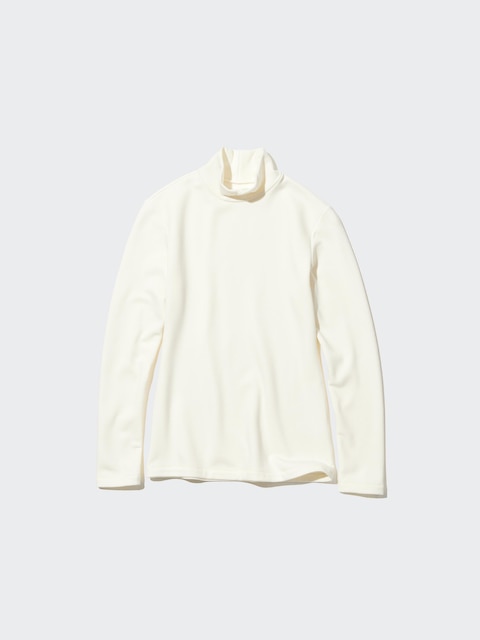 Uniqlo Gebroken Wit - Heattech Ultra Warm Thermo-Longsleeve Met Hoge Hals - Xxl