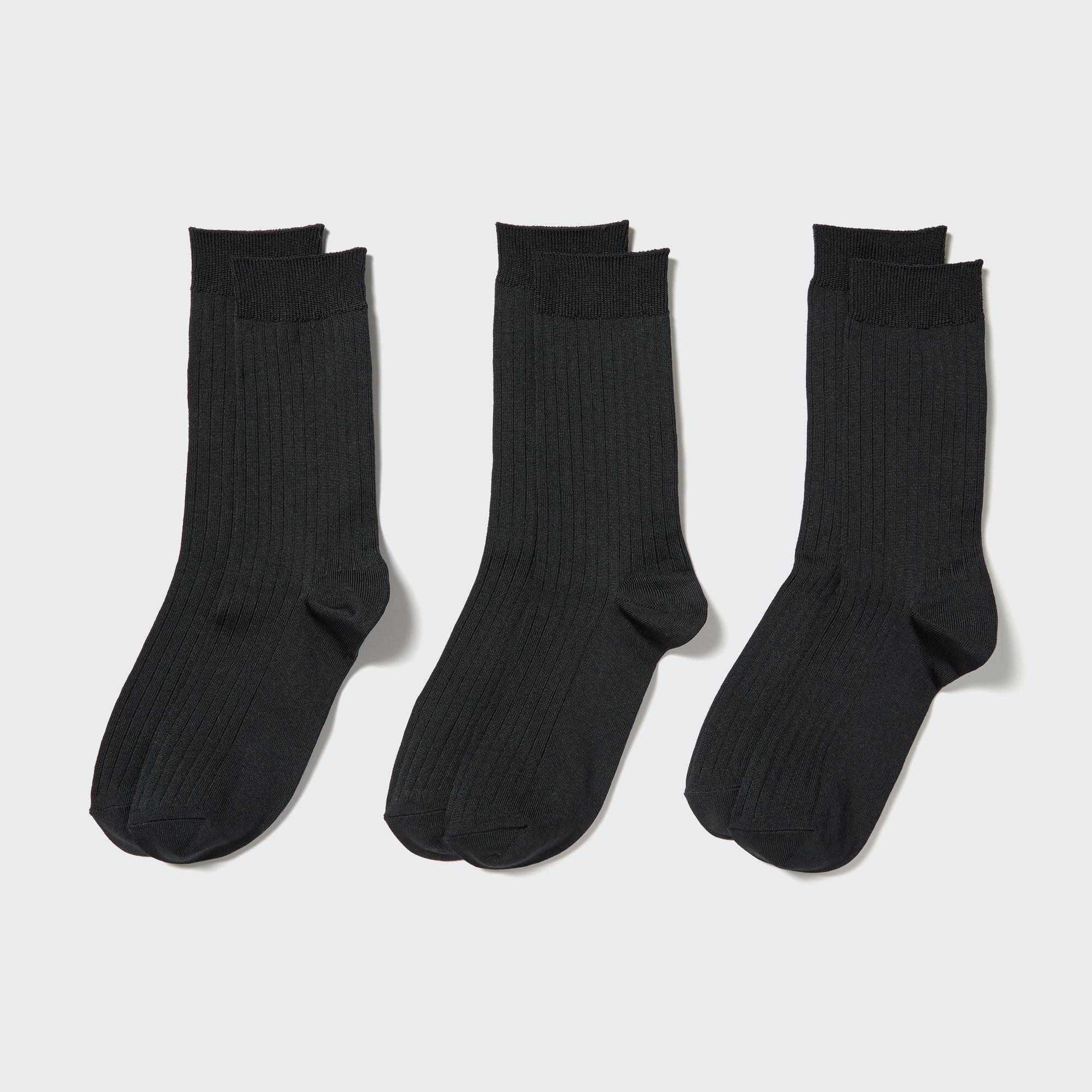 Ribbed Socks (Three Pairs) | UNIQLO UK