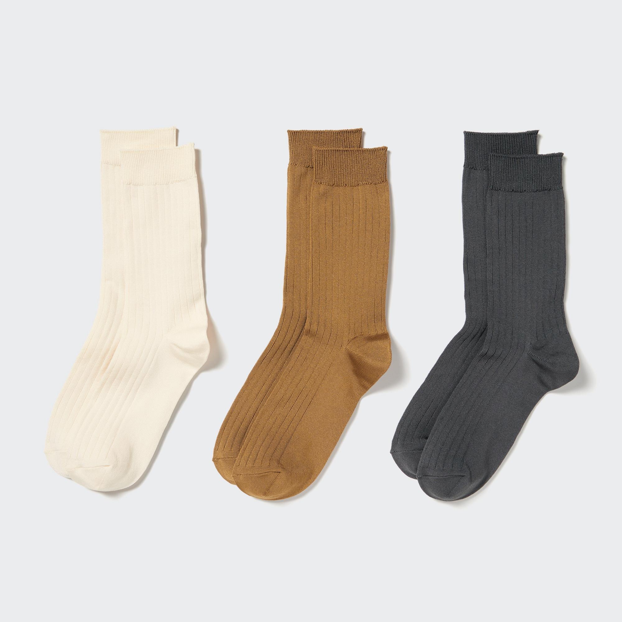 Wide Ribbed Socks (3 Pairs) UNIQLO US