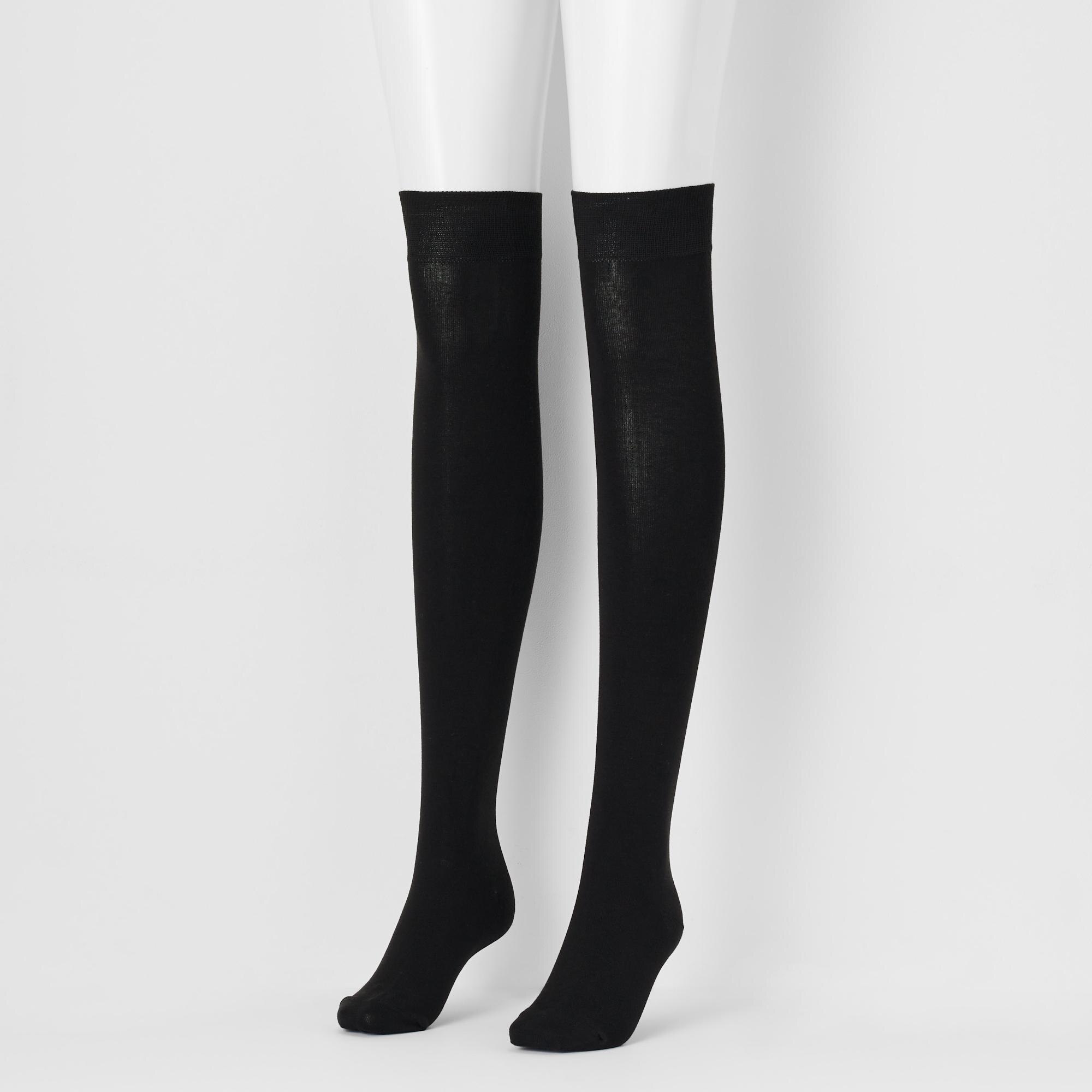 WOMEN S HEATTECH OVER THE KNEE SOCKS UNIQLO CA