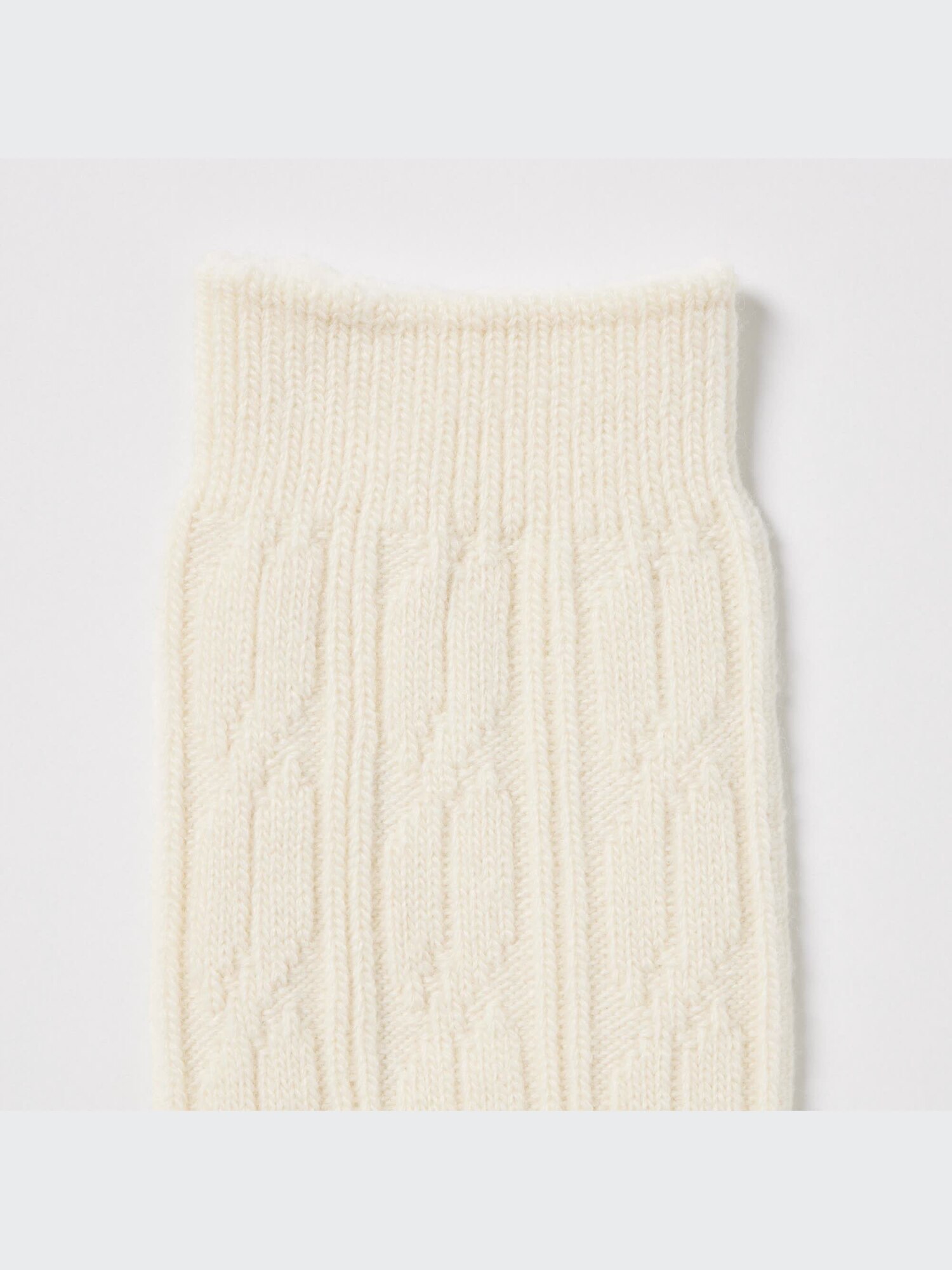 お値下げ不可　TOÉ Cable Knit light beige S Women's HEATTECH Cable Knee-High Socks | UNIQLO US