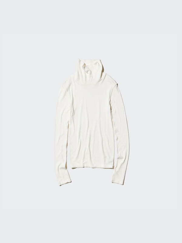 HEATTECH Seamless Ribbed T-Shirt | Extra Warm | Turtleneck