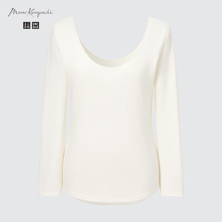 Women's Heattech Scoop Neck Long-Sleeve T-Shirt with Moisture-Wicking | Wine | 2XL | Uniqlo US