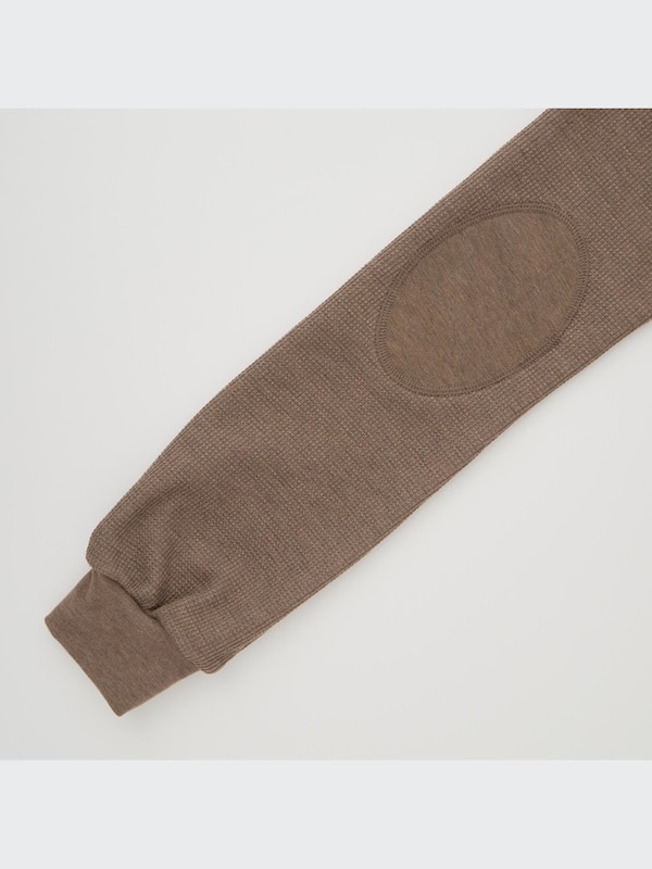 HEATTECH Waffle Wool Blend T-Shirt | Extra Warm | Square Neck