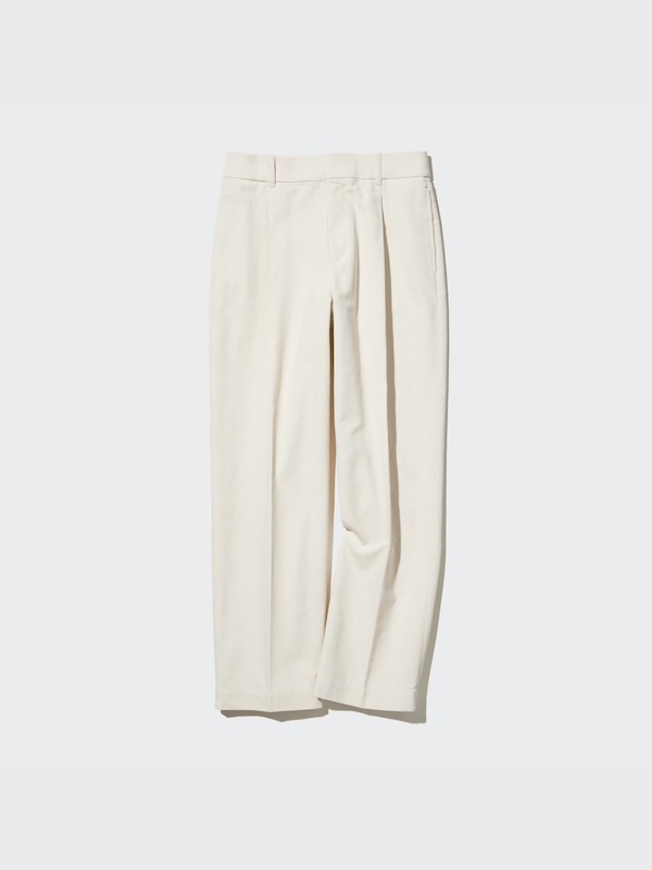 Pleated Wide Pants | Corduroy
