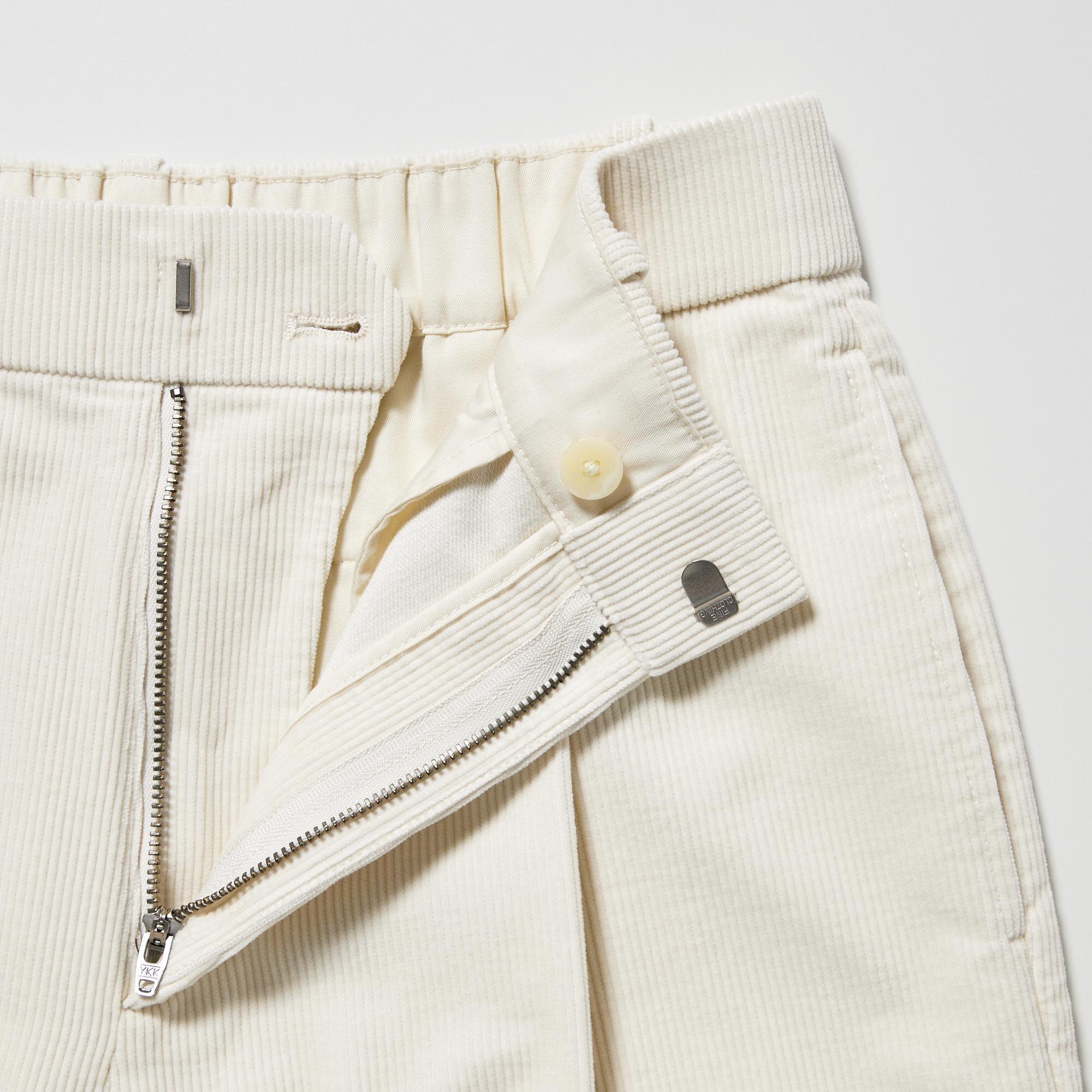 Corduroy Wide-Fit Pleated Pants | UNIQLO US