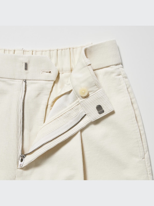 Pleated Wide Pants | Corduroy