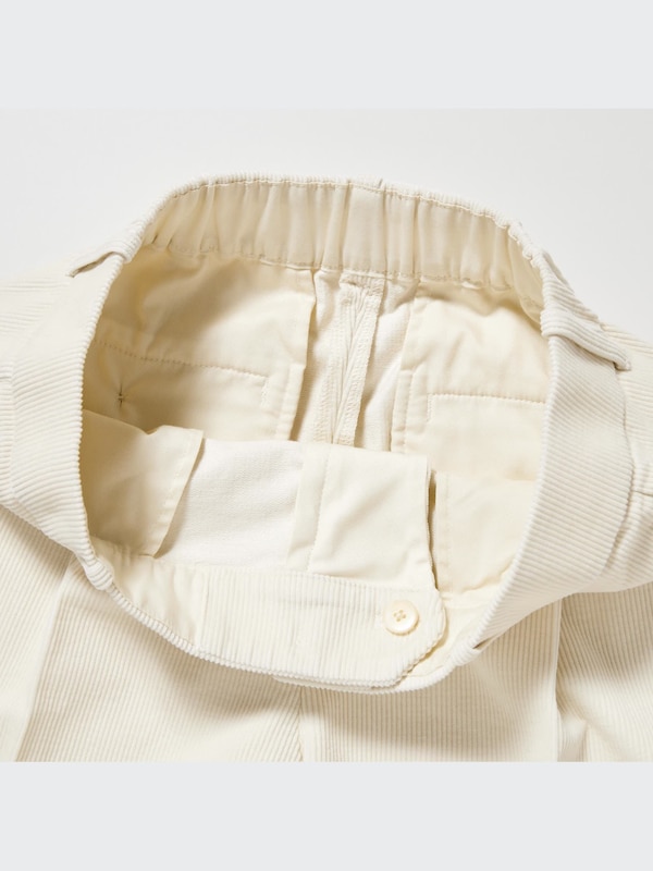 Pleated Wide Pants | Corduroy